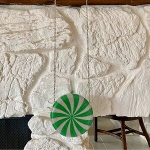 NWOT Alessia Bianchi peppermint rhinestone clutch/crossbody